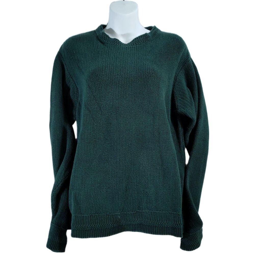 Dockers Green Oversized High Neck Knit Sweater - Large